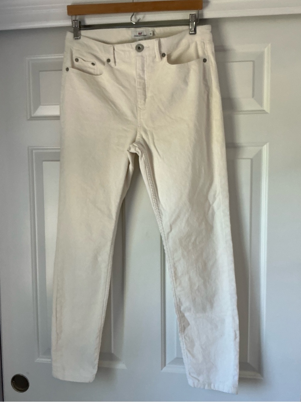 Vineyard Vines Cream Women’s High Rise Skinny Corduroy Pants 29